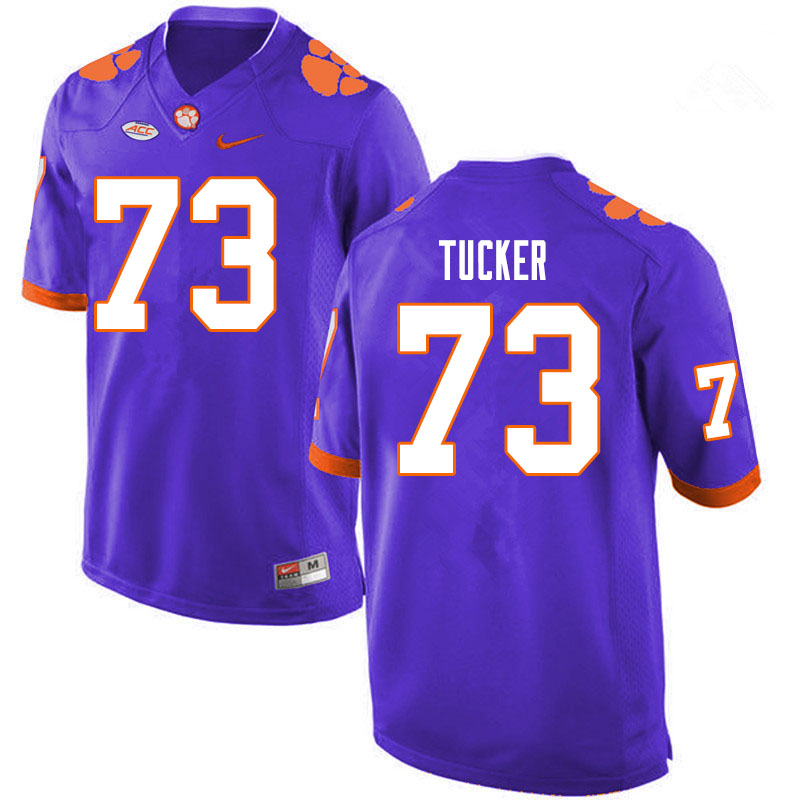 Men #73 Bryn Tucker Clemson Tigers College Football Jerseys Sale-Purple